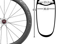 35% Off 65mm Deep 30.8mm Wide 1440gr Tubeless Able Carbon Clincher & Free Shipping Worldwide